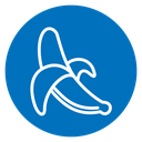 Peeled banana icon
