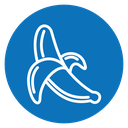 Peeled banana icon