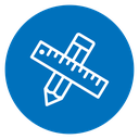 Pencil and ruler 2 icon