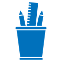 Pencil holder icon