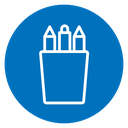 Pencil holder icon
