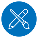 Pencil paintbrush 2 icon