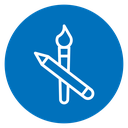Pencil paintbrush icon