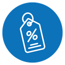Percent Discount Tag Color Filled icon