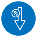 Percent down icon