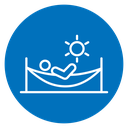 Person in hammock icon