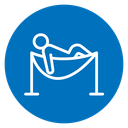 Person in hammock icon