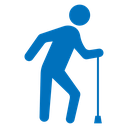 Person walking with cane 2 icon