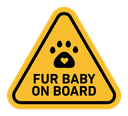 Fur baby on board sign icon