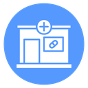 Pharmacy Storefront Building Color Filled icon