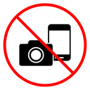 Photo and phone forbidden sign icon
