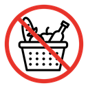 Picnics are prohibited sign icon