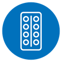 Pill blister pack icon