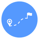 Pin Flag Route Color Filled icon