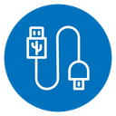 Plug USB cable icon