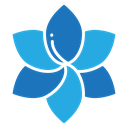 Plumeria Five Petal Flower icon