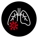 Pneumonia bacterium icon