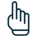 Pointing hand icon