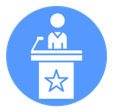 Politician Speaker Star Podium icon