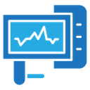 Portable electrocardiogram icon