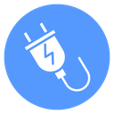 Power Plug Bolt Color Filled icon