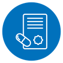 Prescription and capsule icon