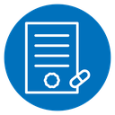 Prescription and capsule icon