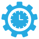 Productivity Clock Gear icon