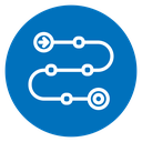 Project development road mapping icon