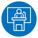 Public speaker icon