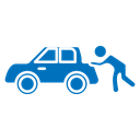 Pushing car icon