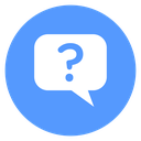 Question Bubble Color Filled icon