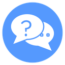 Question Bubbles Color Filled icon