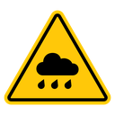 Rain Warning Sign icon
