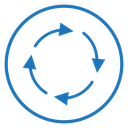 Recycle Three Arrow Loop Color Filled icon