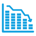 Reduction chart icon