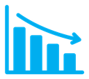 Reduction chart icon