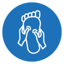 Reflexology foot massage icon