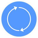 Repeat Loop Arrows Color Filled icon