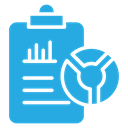 Report Clipboard Pie Chart Color Filled icon