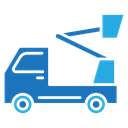 Rescue truck basket icon
