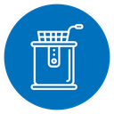 Restaurant deep fryer icon