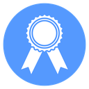 Ribbon Award Rosette Color Filled icon