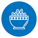 Rice Bowl Meal Color Filled icon
