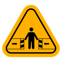 Risk of crushing warning sign Color Filled icon