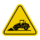 Road construction sign icon