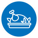 Roasted chicken turkey icon