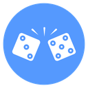 Rolling Dice Pair Color Filled icon