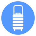 Rolling Suitcase Wheels Color Filled icon