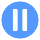 Round Pause Button Color Filled icon